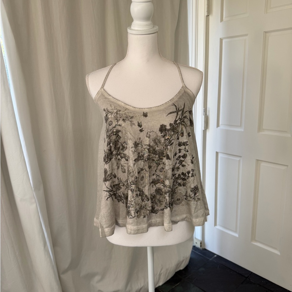 All Saints Beige Floral Camisole